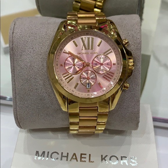 MICHAEL KORS Bradshaw Chronograph Watch—Gold/Rose - Picture 2 of 11